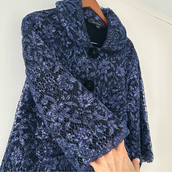MARC JACOBS Navy Metallic Lace Bolero Short Coat Jacket NWOT - Picture 3 of 8